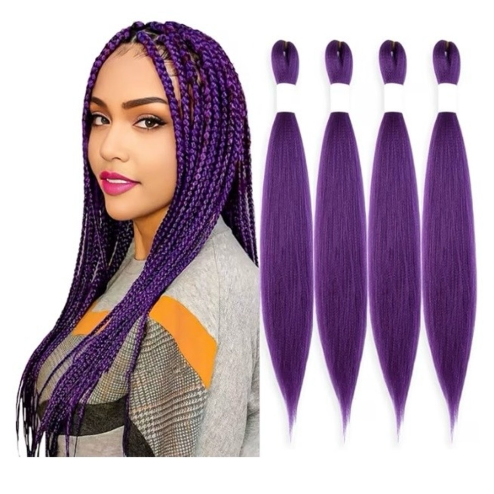 BRAND NEW SEALED Purple Braiding Hair 20 Inch Pre Stretched